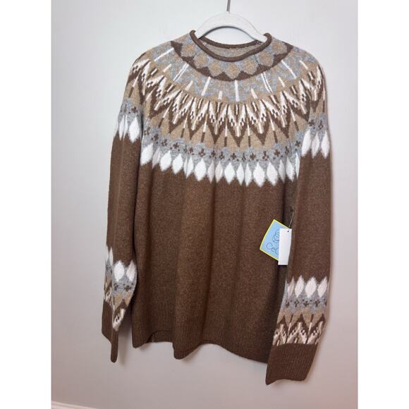 Cece Women’s Glamour Melody Long Sleeve Funnel Neck Fair Isle Sweater XL NWT $69 - Picture 9 of 12